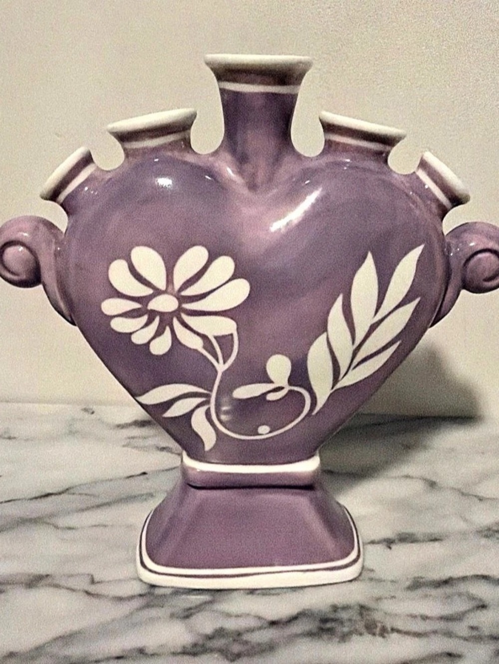 Vanselle Purple Floral Ceramic Vase